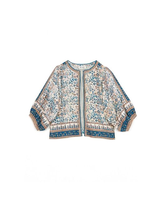 M.A.B.E Blue Cass Print Cotton Jacket