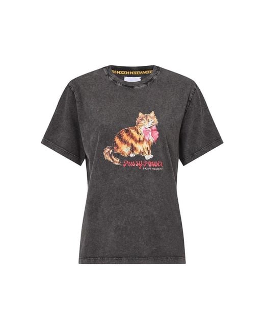 Hayley Menzies Black Pussy Power Cat T-Shirt