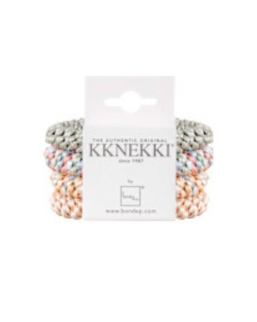 KKNEKKI White Hair Tie Bundle 4 Pack