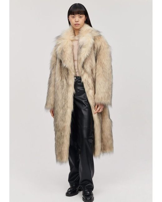 Jakke Natural Katie Faux Fur Coat