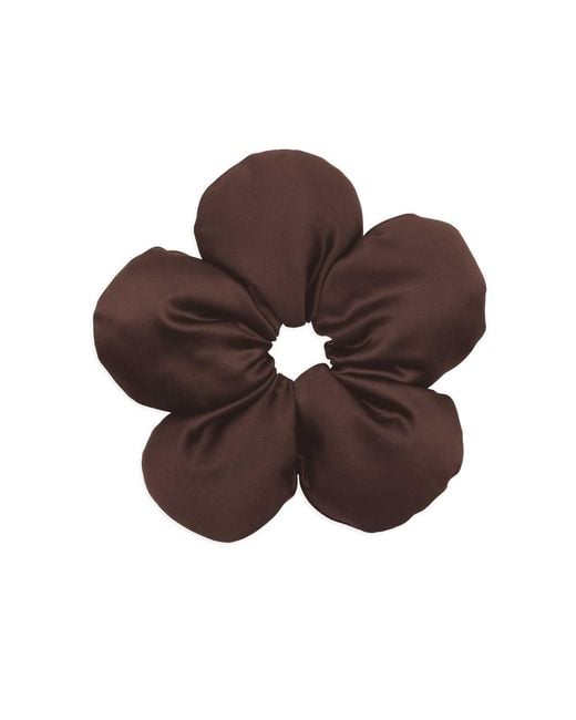 SUI AVA Brown Flower Pillow Scrunchie
