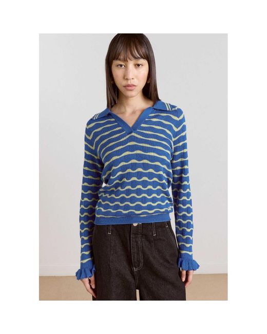 Damson Madder Blue Silvia Polo Jumper