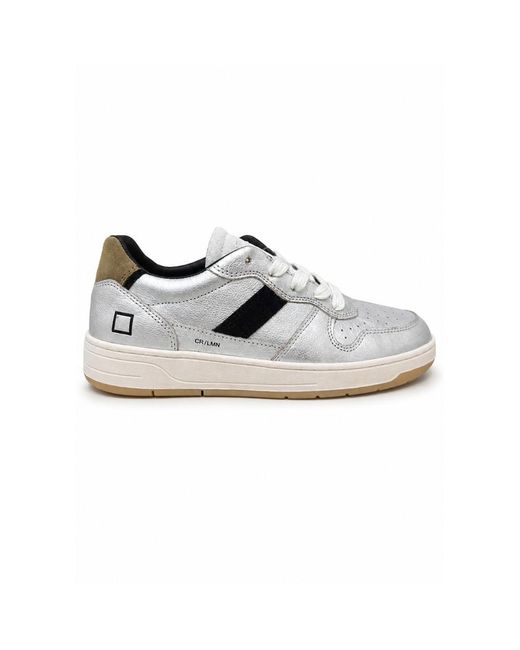 Date White Court 2.0 Leather Trainer