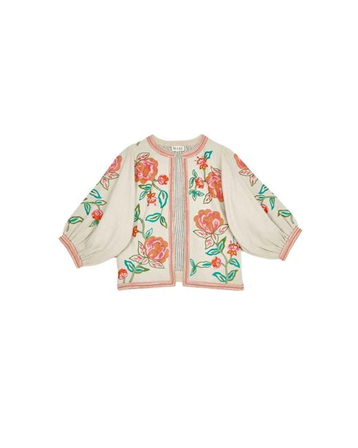 M.A.B.E Multicolor Lucia Embellished Cotton Jacket
