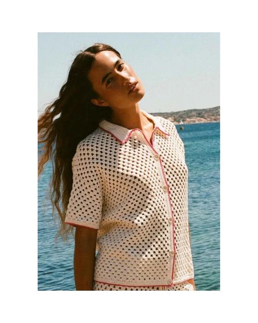 Les Tricots de Léa Multicolor Gystou Cotton Crochet Top