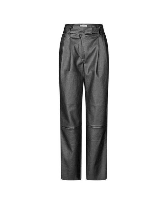Dea Kudibal Gray Roxannedea Vegan Leather Trousers