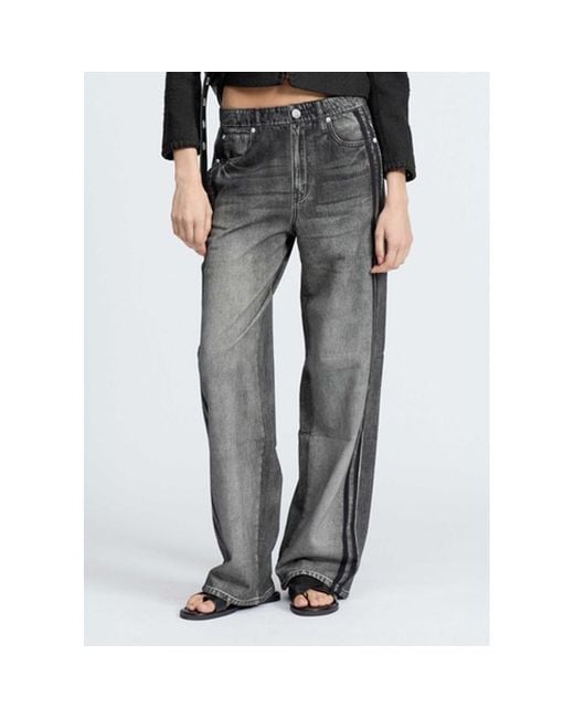 Rag & Bone Gray Miramar Terry Wide Track Pants
