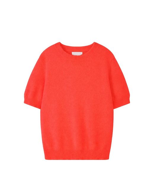 Jumper 1234 Red Distressed Cashmere T-Shirt
