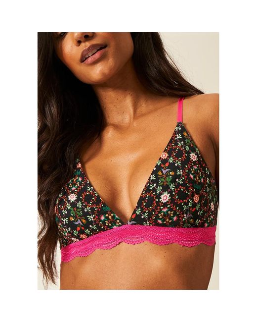 Stripe & Stare Pink Triangle Lace Bra