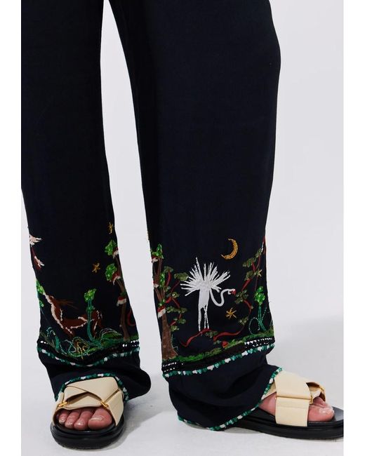 Hayley Menzies Blue Embellished Trousers