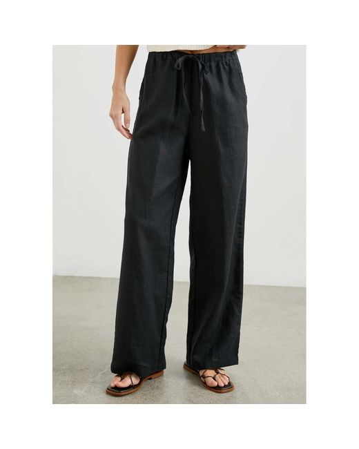 Rails Black Emmie Linen Trousers
