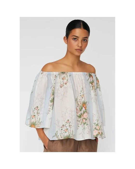 Stella Nova White Loose Drop Shoulder Blouse