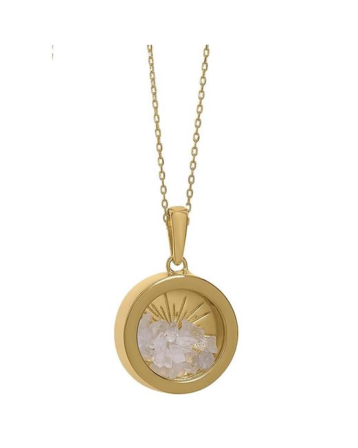 Rachel Jackson Metallic Medium Deco Amulet June Birthstone Necklace
