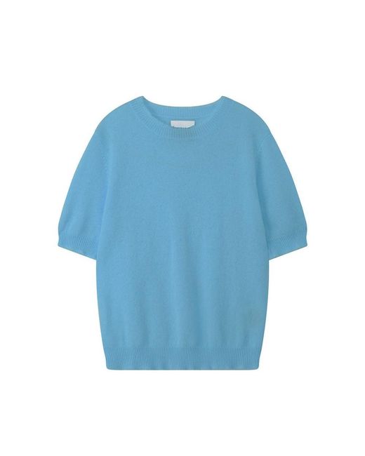 Jumper 1234 Blue Distressed Cashmere T-Shirt