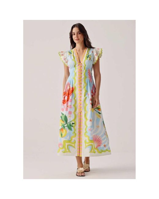 NOIB Multicolor Estella Cotton Maxi Dress