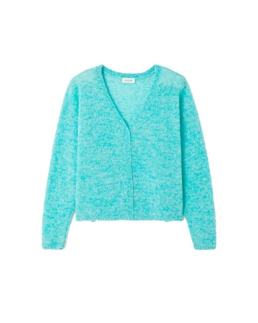 American Vintage Blue Nuggy Wool Cardigan