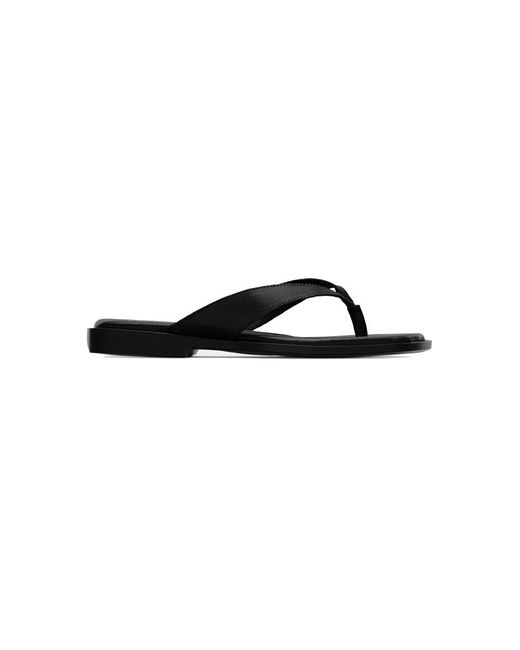 Pavement Black Lina Leather Sandal