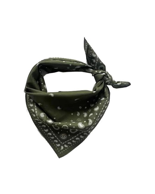lescarf Black Cotton Paisley Scarf