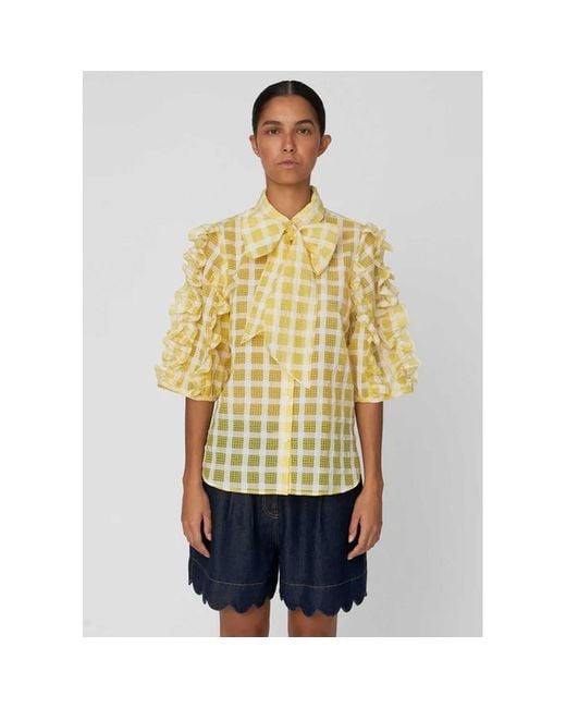 Stella Nova Multicolor Delicate Checked Frill Shirt