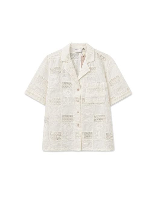 FABIENNE CHAPOT White Farida Organic Cotton Short Sleeve Shirt