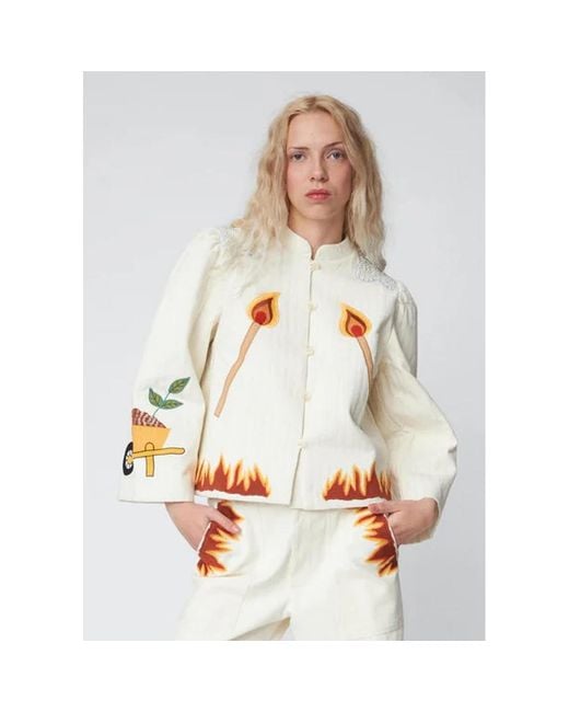 Stella Nova White Patchwork Elements Jacket