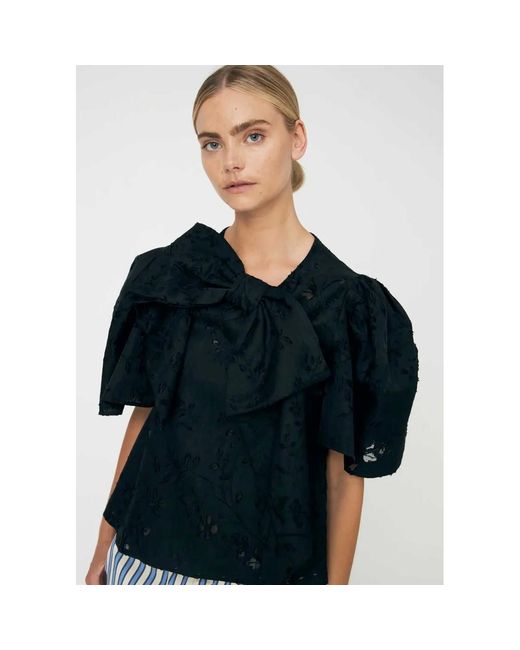 Stella Nova Blue Festive Blouse With Bow