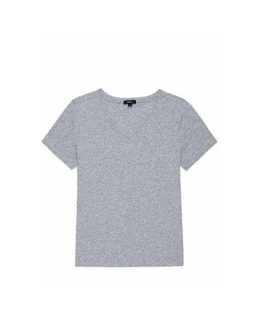 Rails Gray Classic Pima Cotton V Neck T-Shirt