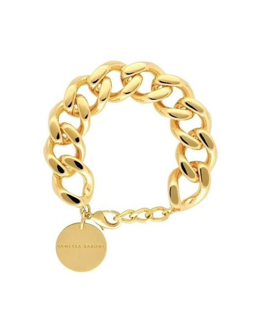 Vanessa Baroni Metallic Mini Flat Chain Bracelet