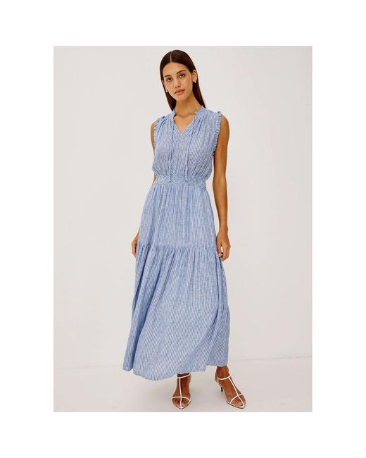 Rails Blue Alessi Linen Mix Dress