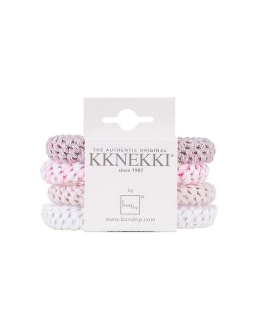 KKNEKKI Pink Hair Tie Bundle 4 Pack