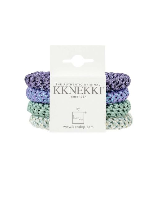 KKNEKKI Blue Hair Tie Bundle 4 Pack