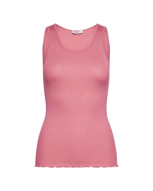 Rosemunde Pink Rwbeatha U Neck Silk Blend Top