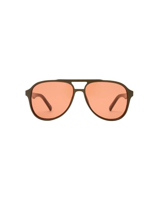 Le Specs Brown Tragic Magic Aviator Sunglasses