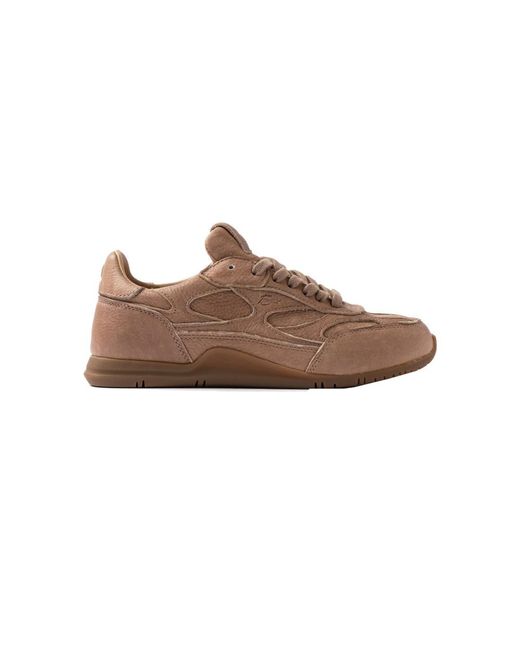 Date Brown Fuga Low Leather Trainers