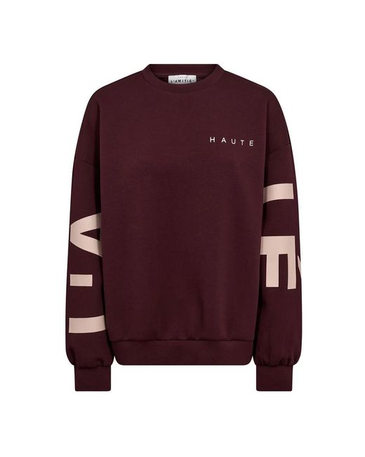 Haute L'Amitié Purple Maxi Split Logo Sweatshirt