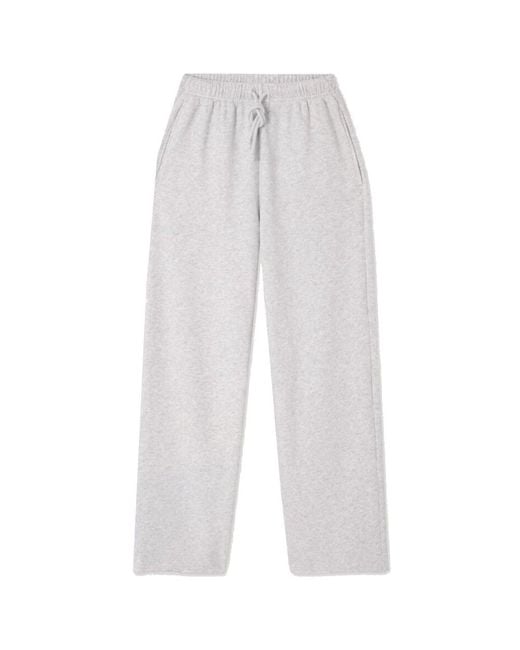 American Vintage White Atubay Straight Leg Joggers