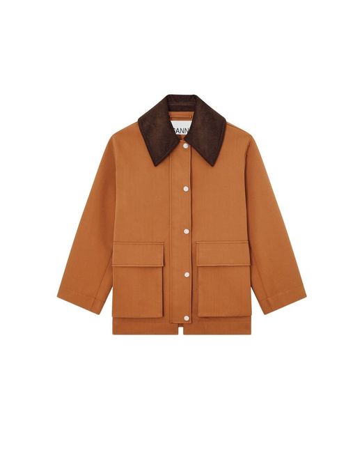 Ganni Brown Heavy Twill Jacket