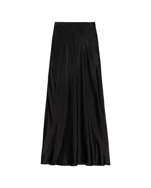 Rails Black Romina Maxi Satin Skirt
