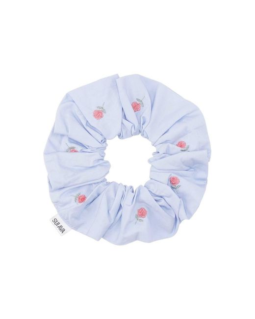SUI AVA Blue Bobbie Cotton Scrunchie