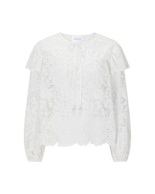 Hayley Menzies White Blanche Lace Top
