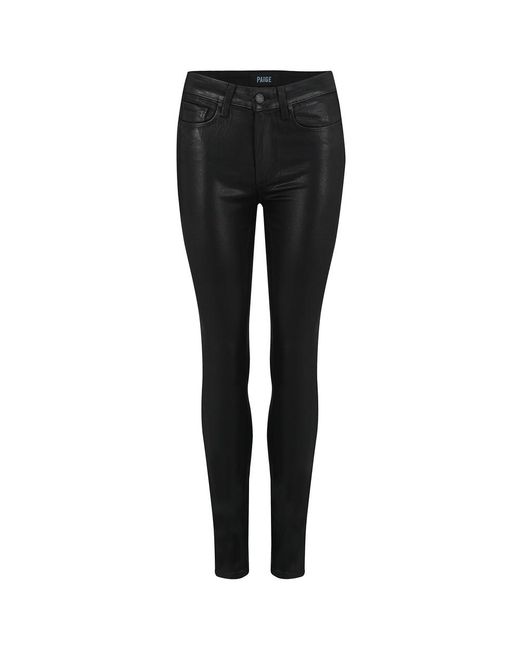 PAIGE Black Hoxton Ankle Luxe Coating Jeans