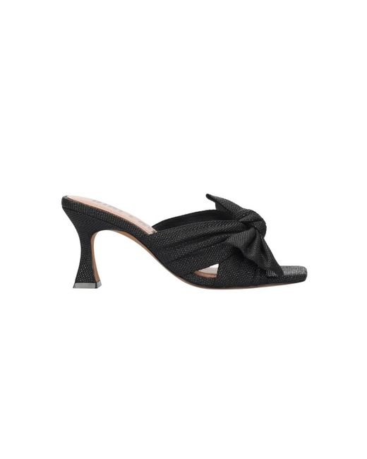 Bibi Lou Black Raffia Bow Heel
