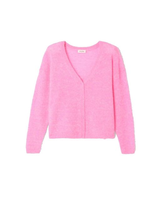 American Vintage Pink Nuggy Wool Cardigan