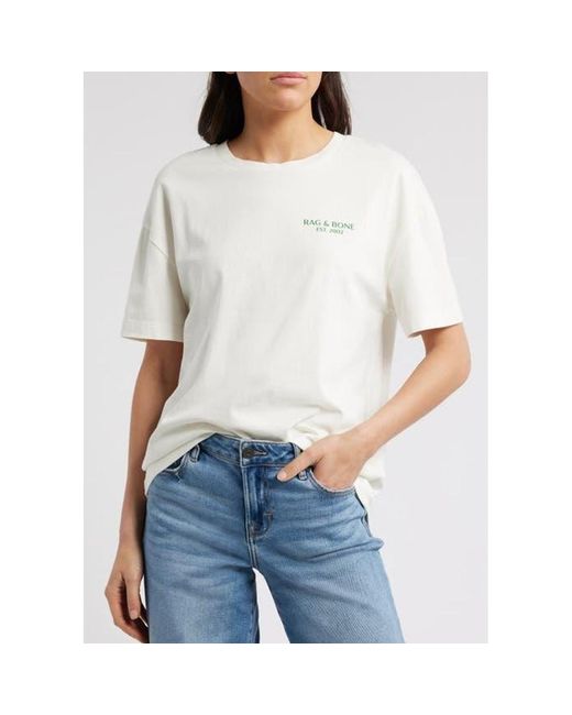 Rag & Bone White Rb Raquet Boyfriend Tee