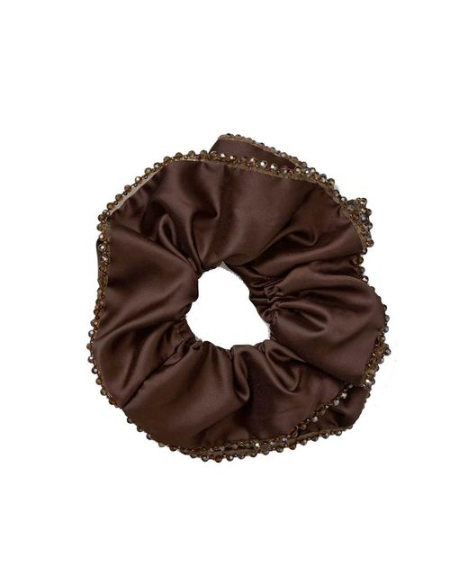 Becksöndergaard Brown Luster Bead Scrunchie