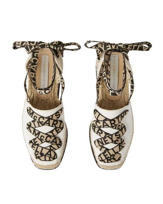 Stella McCartney White Gaia Platform Espadrilles