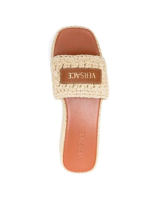 Versace Natural Logo Sandals