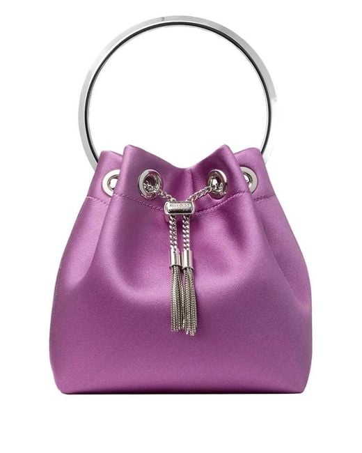Jimmy Choo Purple Bon Bon Mini Bag With Ring Handle