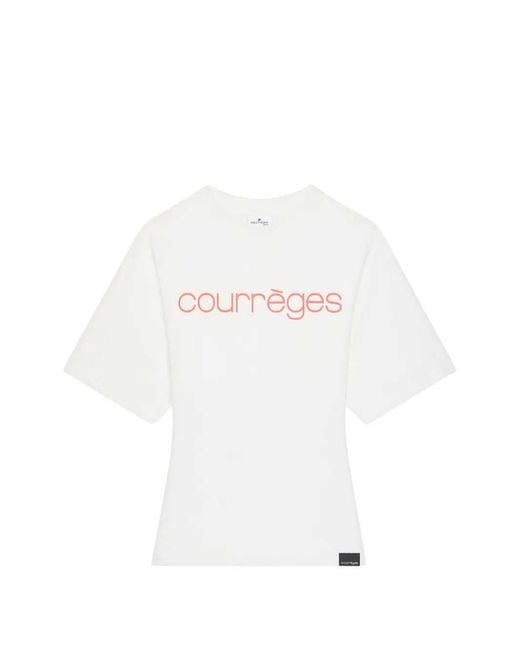 Courreges White Printed T-Shirt