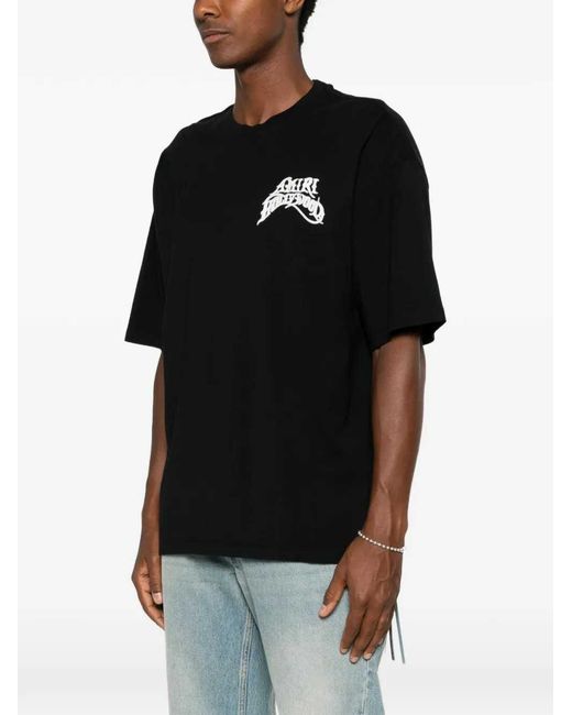 Amiri Black Hollywood Lightweight Skate T-Shirt for men